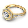 Round Diamonds 0.85CT Antique Ring in 14KT Rose Gold