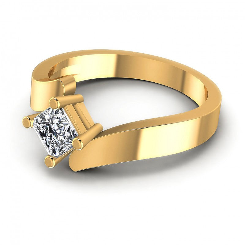 Princess Diamonds 0.35CT Solitaire Ring in 14KT Rose Gold