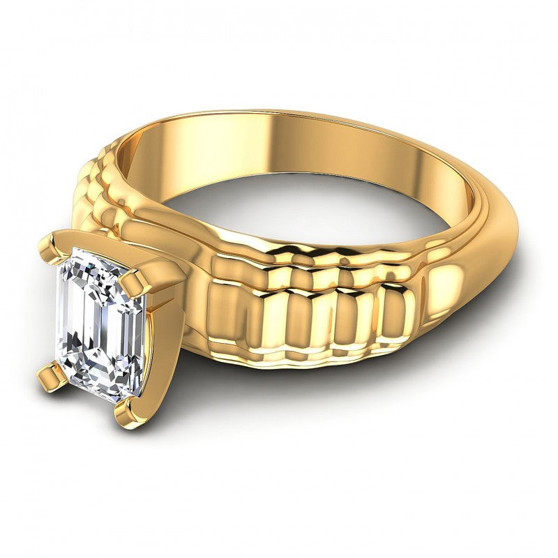 Emerald Diamonds 0.35CT Solitaire Ring in 14KT Rose Gold