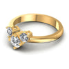 Round Diamonds 0.45CT Three Stone Ring in 14KT Rose Gold