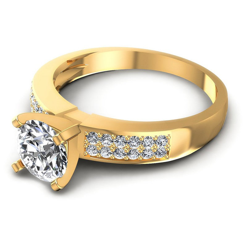 Round Diamonds 0.55CT Engagement Ring in 14KT Rose Gold