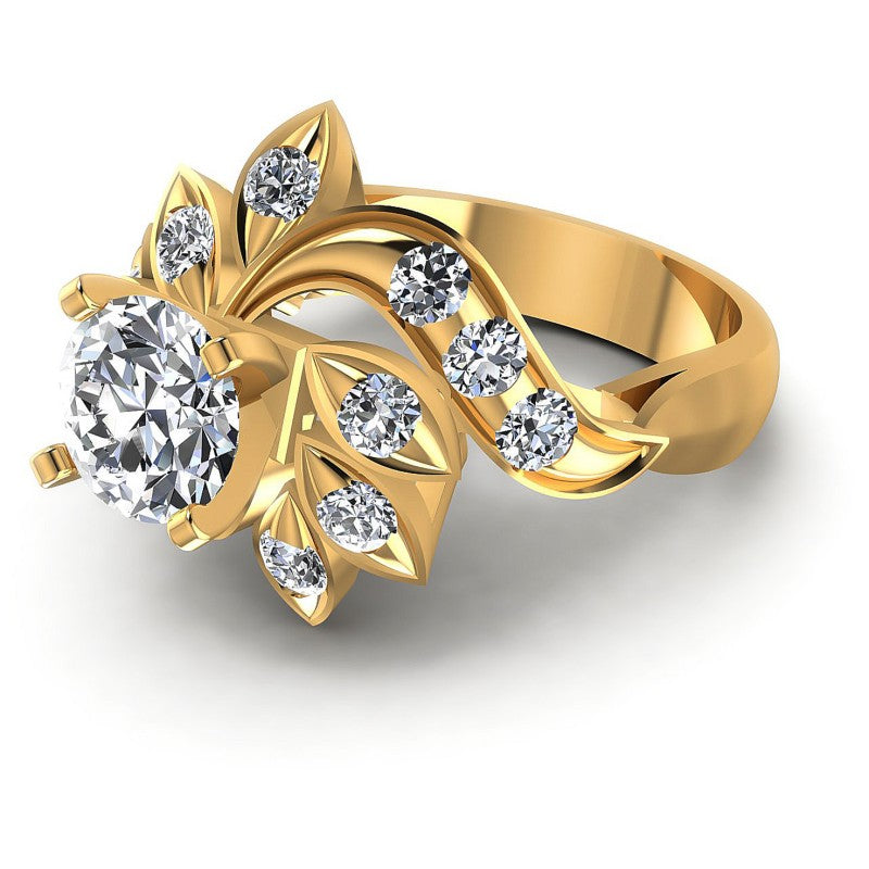 Round Diamonds 1.05CT Engagement Ring in 14KT Rose Gold