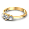 Round and Heart Diamonds 0.70CT Three Stone Ring in 14KT Rose Gold