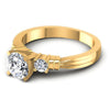 Round Diamonds 0.75CT Three Stone Ring in 14KT Rose Gold