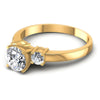Round Diamonds 0.80CT Three Stone Ring in 14KT Rose Gold