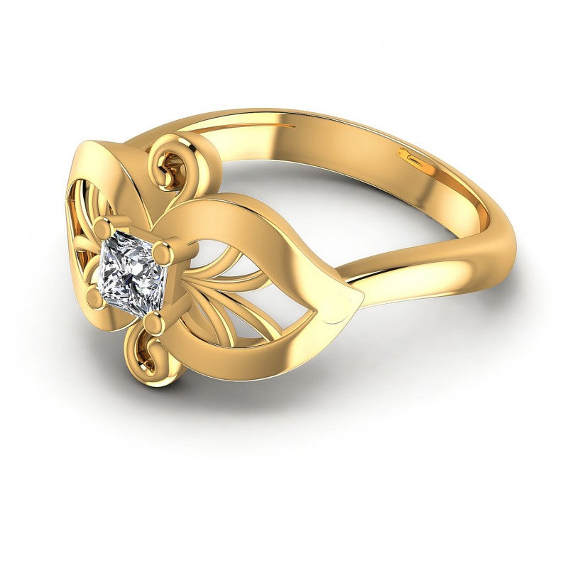 Princess Diamonds 0.24CT Solitaire Ring in 14KT Rose Gold