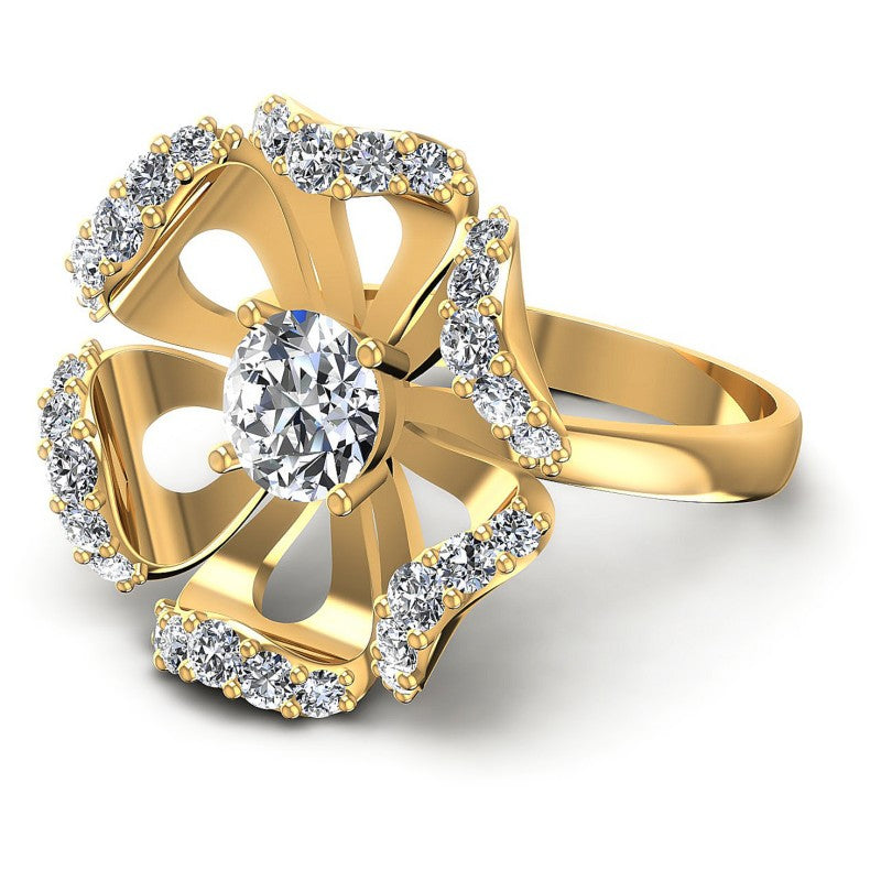 Round Diamonds 1.30CT Engagement Ring in 14KT Rose Gold