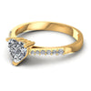 Round and Heart Diamonds 0.55CT Engagement Ring in 14KT Rose Gold