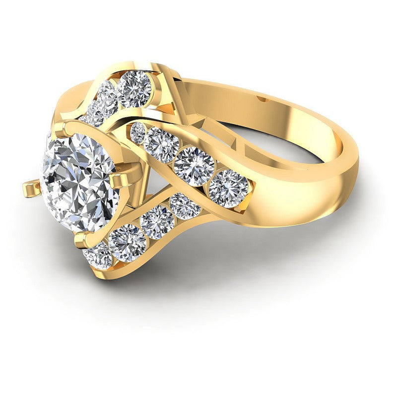 Round Diamonds 1.20CT Engagement Ring in 14KT Rose Gold
