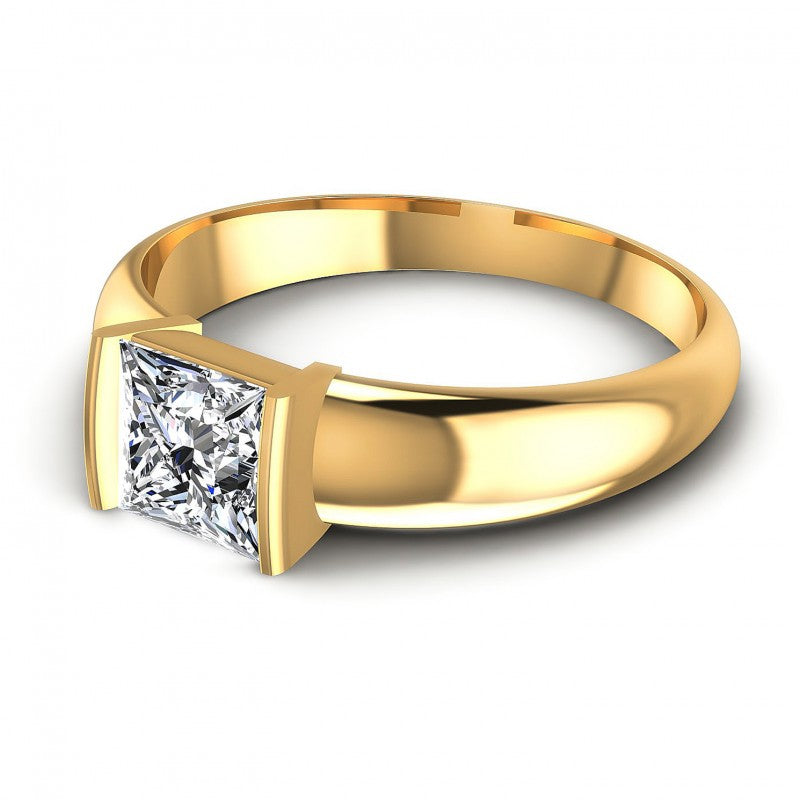 Princess Diamonds 0.35CT Solitaire Ring in 14KT Rose Gold