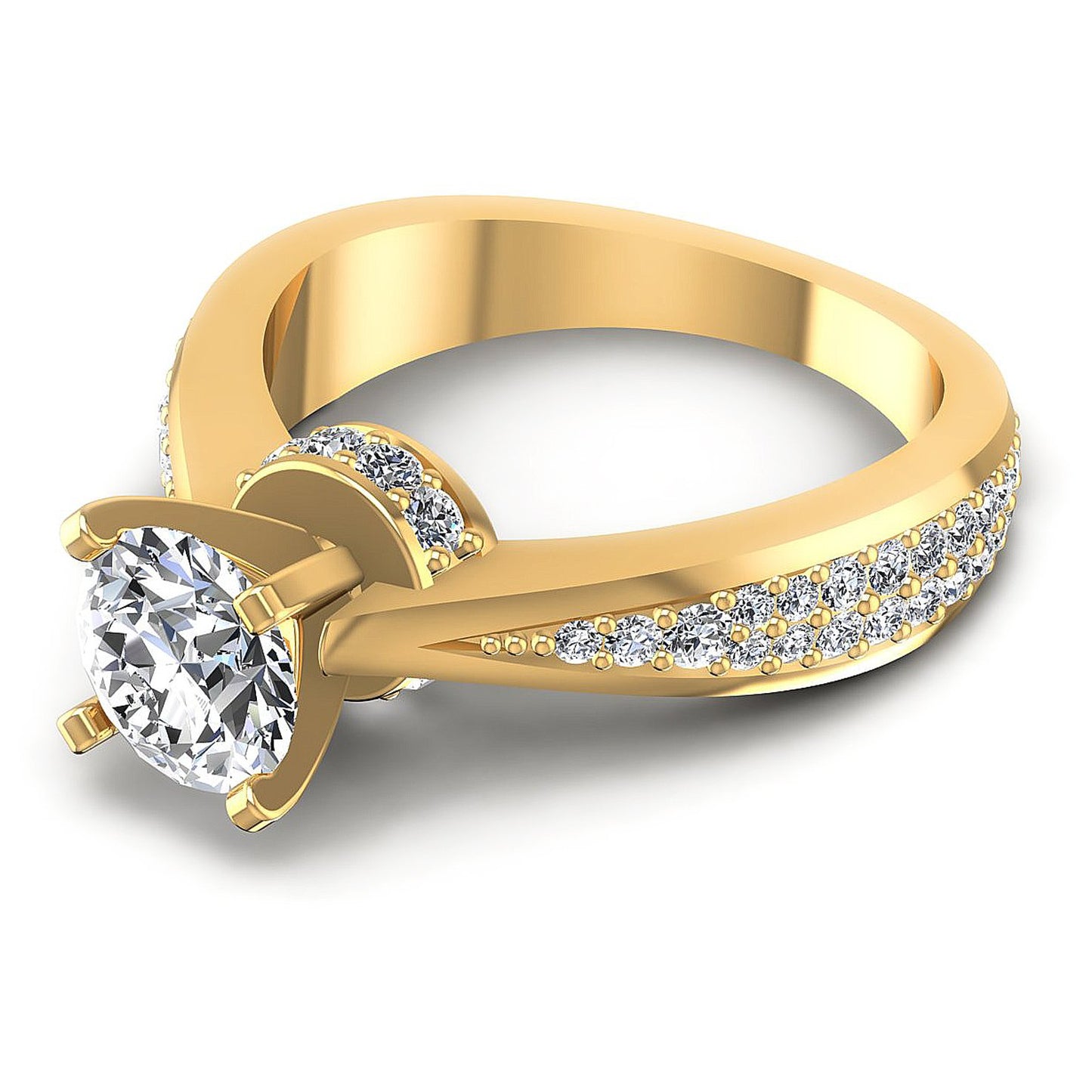 0.95CT Round Cut Diamonds Engagement Rings