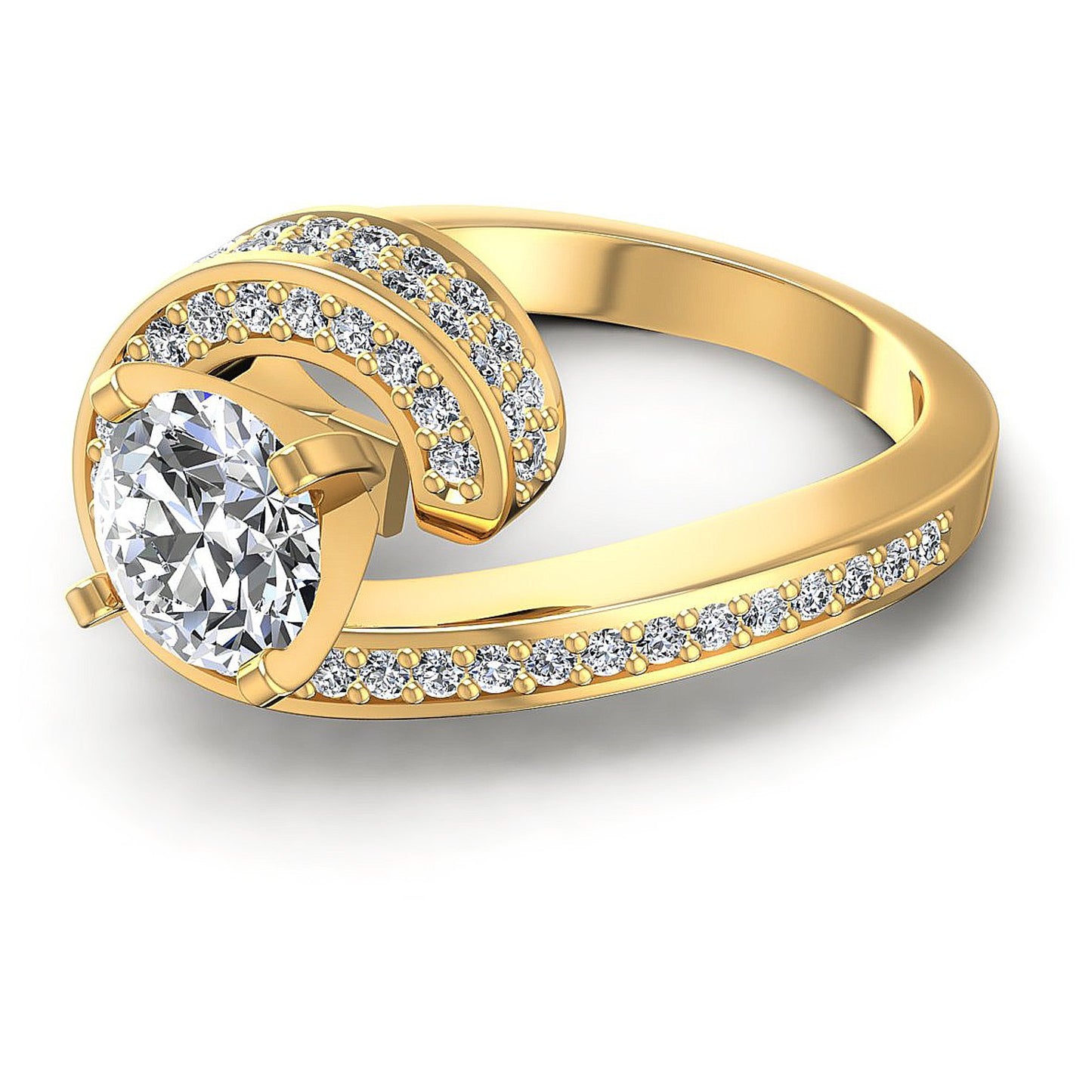 0.95CT Round Cut Diamonds Engagement Rings