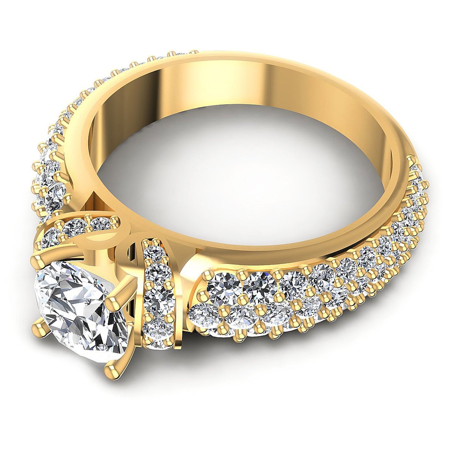 1.35CT Round Cut Diamonds Engagement Rings