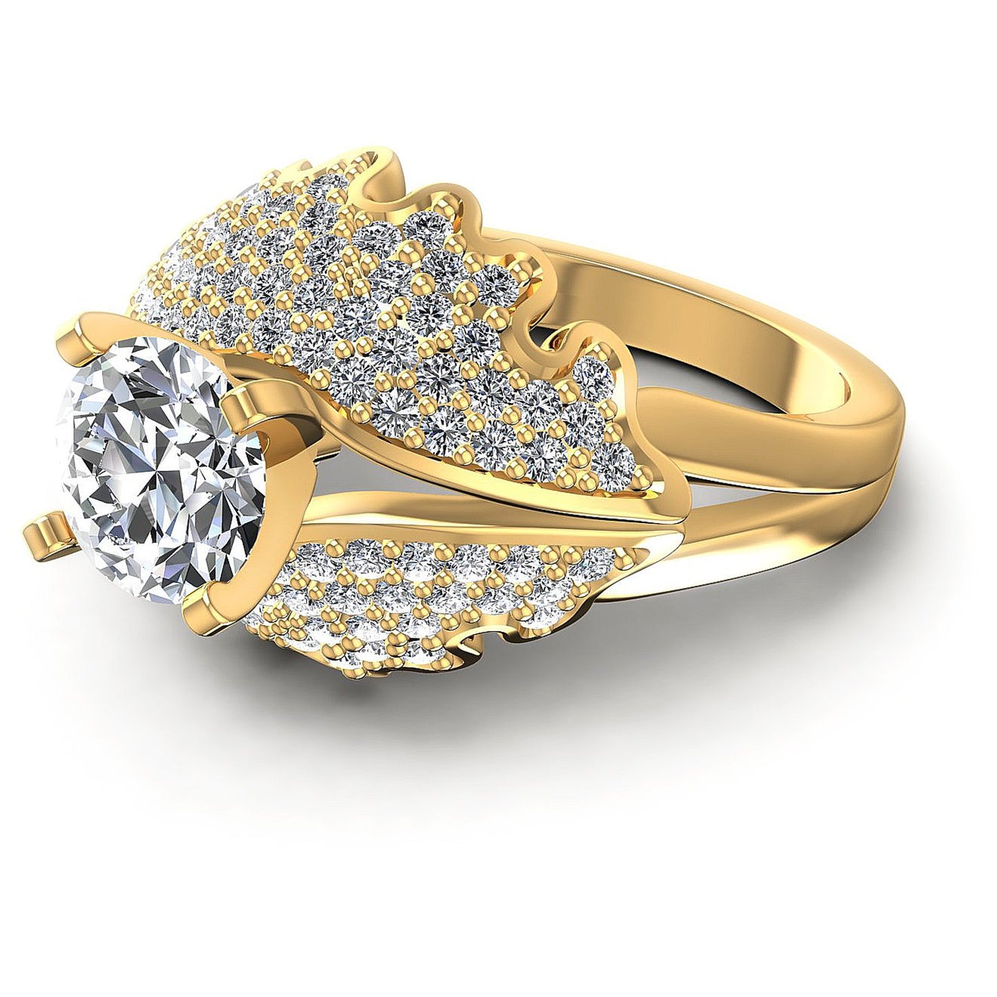 1.00CT Round Cut Diamonds Engagement Rings