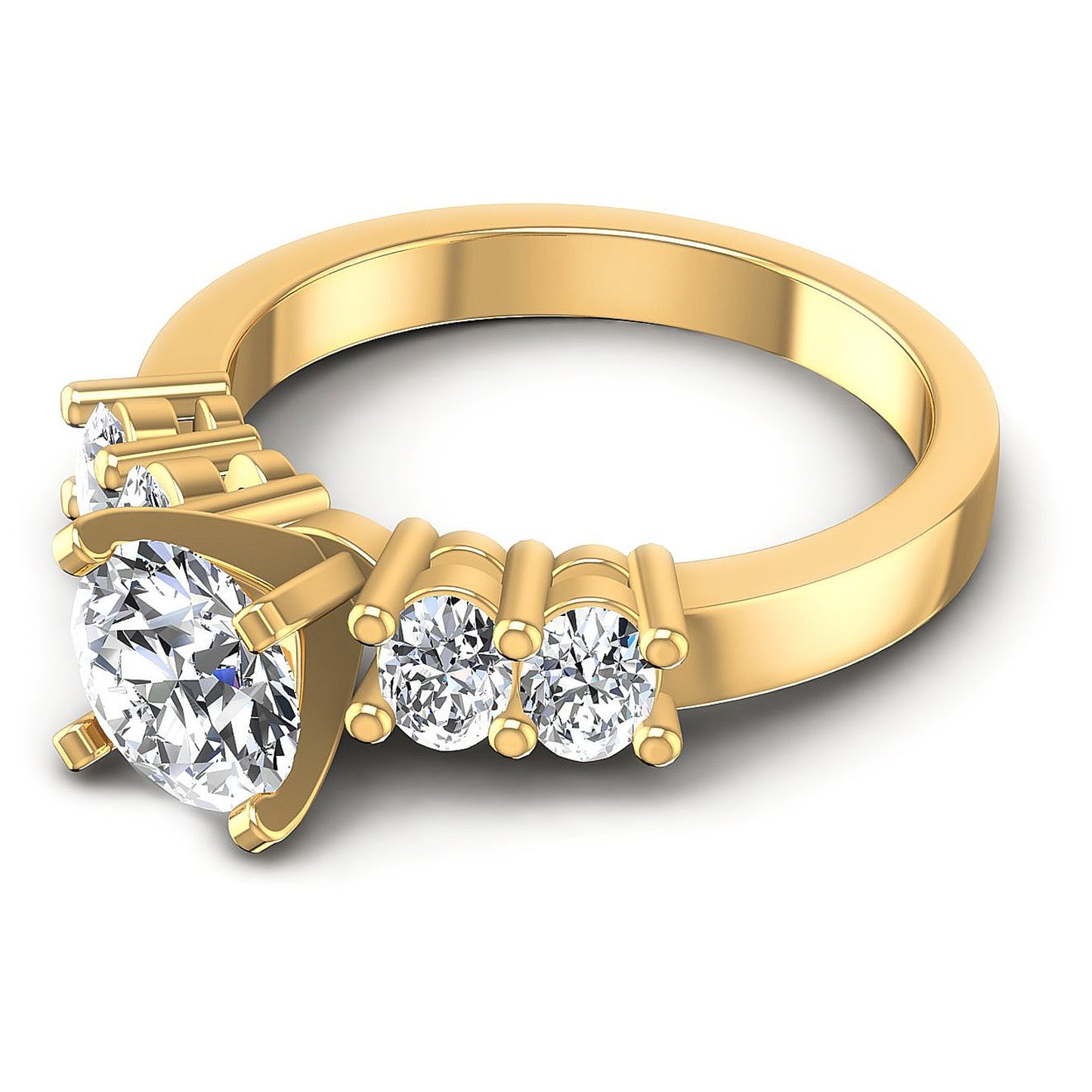 1.00CT Round Cut Diamonds Engagement Rings