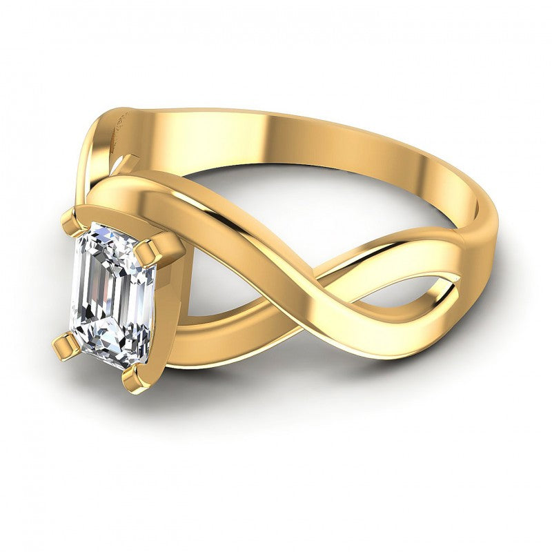 Emerald Diamonds 0.35CT Solitaire Ring in 14KT Rose Gold