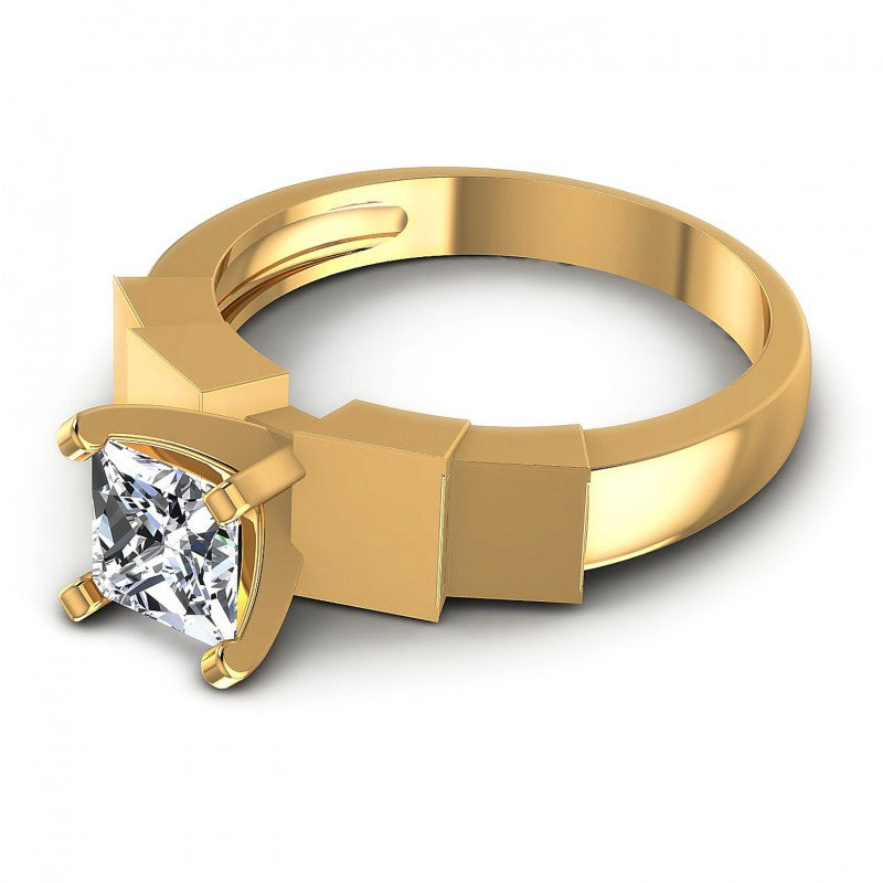 Princess Diamonds 0.35CT Solitaire Ring in 14KT Rose Gold