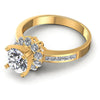 Princess and Round Diamonds 1.05CT Halo Ring in 14KT Rose Gold
