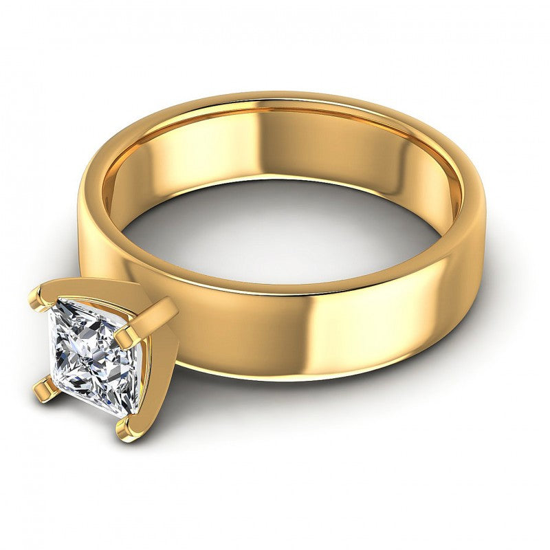 Princess Diamonds 0.35CT Solitaire Ring in 14KT Rose Gold