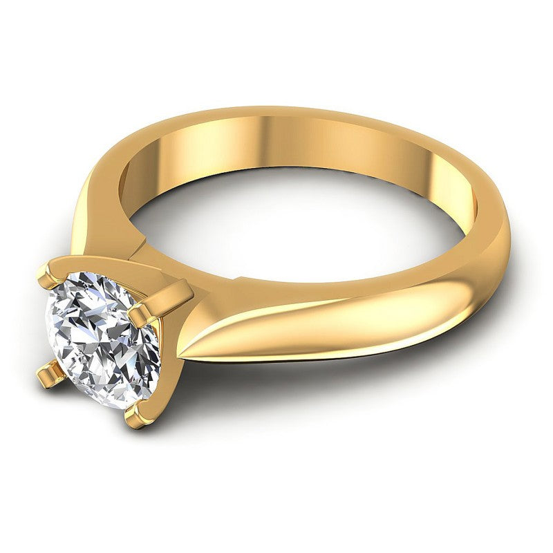 Round Diamonds 0.35CT Solitaire Ring in 14KT Rose Gold