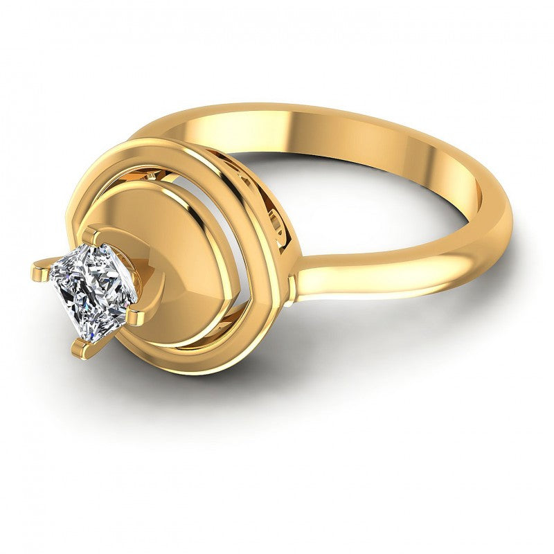 Princess Diamonds 0.35CT Solitaire Ring in 14KT Rose Gold