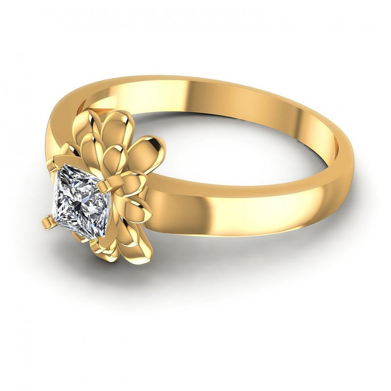 Princess Diamonds 0.35CT Solitaire Ring in 14KT Rose Gold