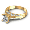 Princess and Round Diamonds 0.65CT Engagement Ring in 14KT Rose Gold