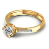Princess and Round Diamonds 1.85CT Engagement Ring in 14KT Rose Gold