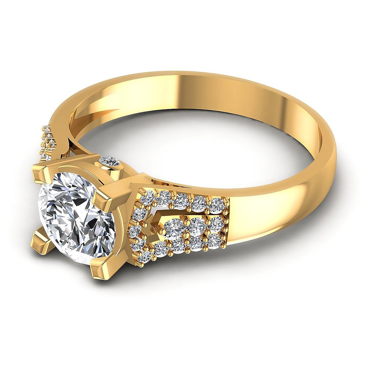 0.65CT Round Cut Diamonds Engagement Rings