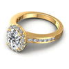 Round and Oval Diamonds 1.65CT Halo Ring in 14KT Rose Gold