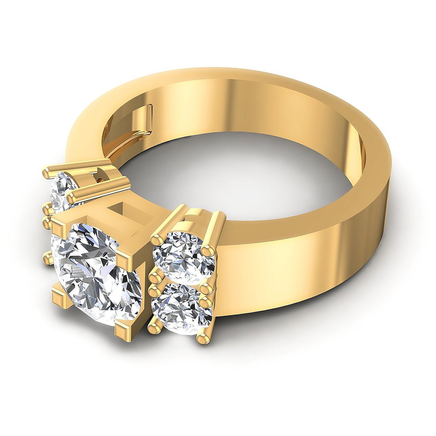 1.35CT Round Cut Diamonds Engagement Rings
