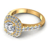 Round Diamonds 1.20CT Halo Ring in 14KT Rose Gold