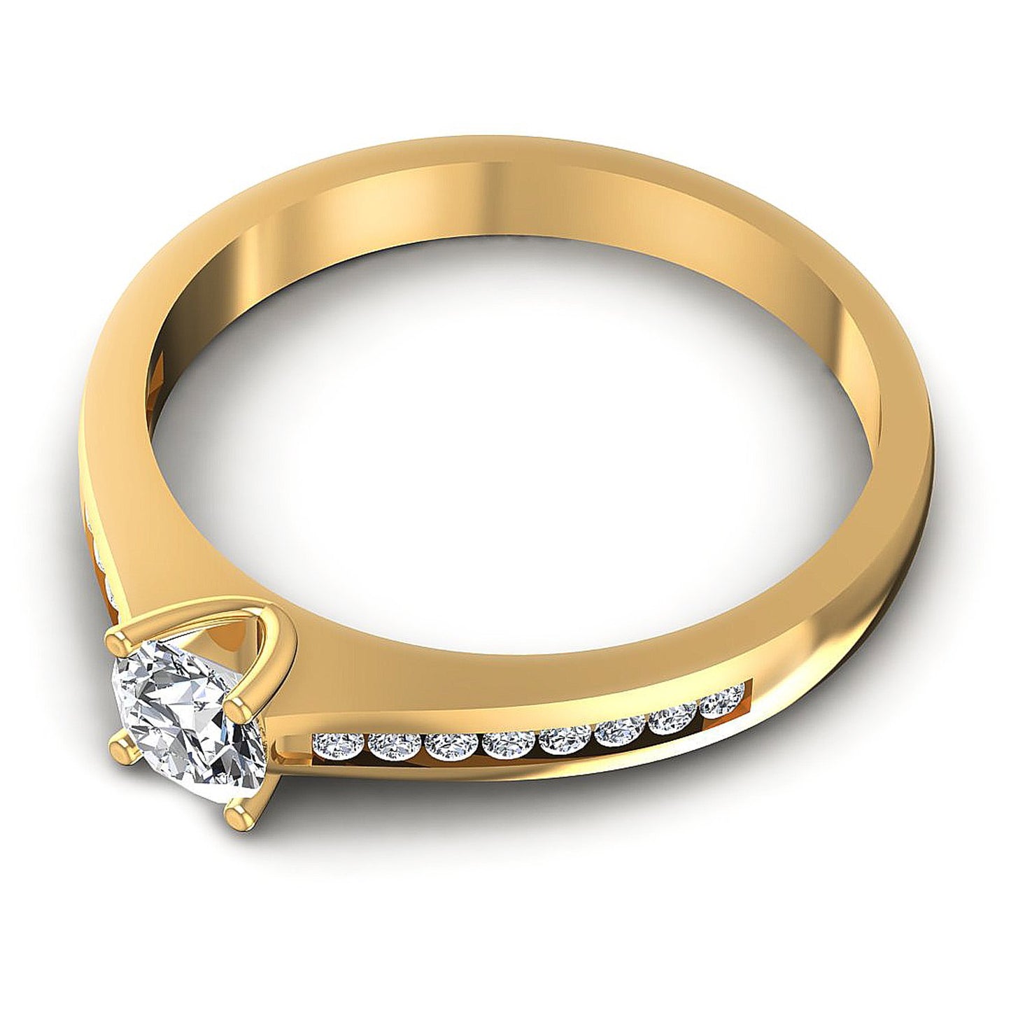 0.45CT Round Cut Diamonds Engagement Rings