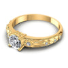 Round Cut Diamonds Antique Ring in 14KT Rose Gold