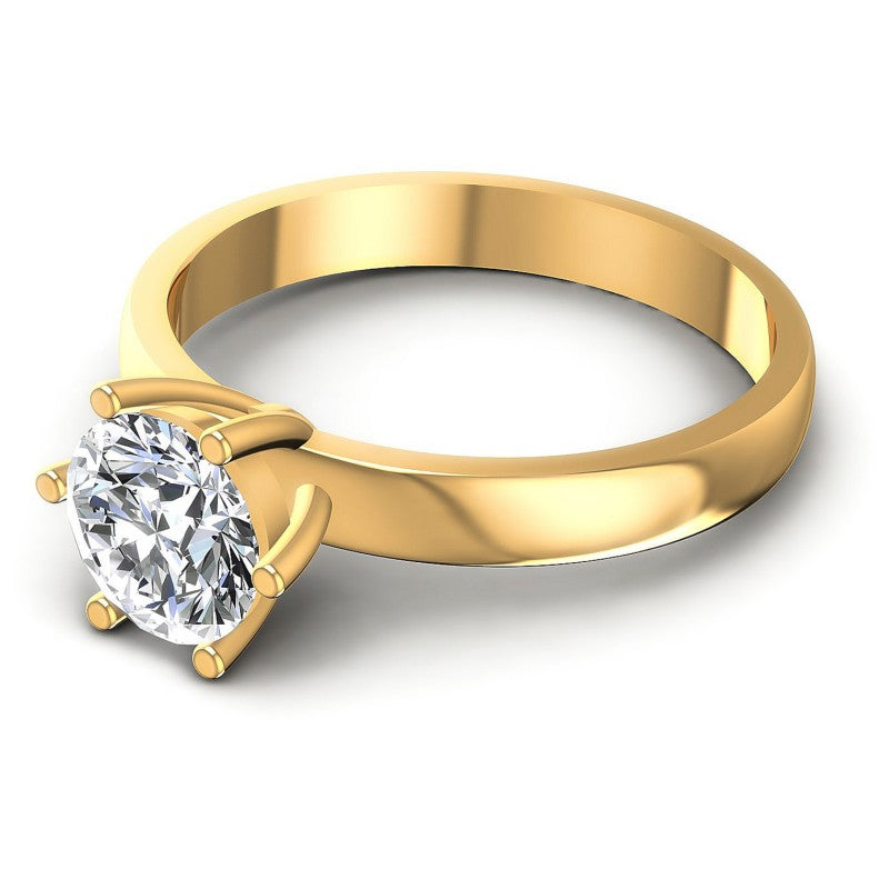 Round Diamonds 0.35CT Solitaire Ring in 14KT Rose Gold