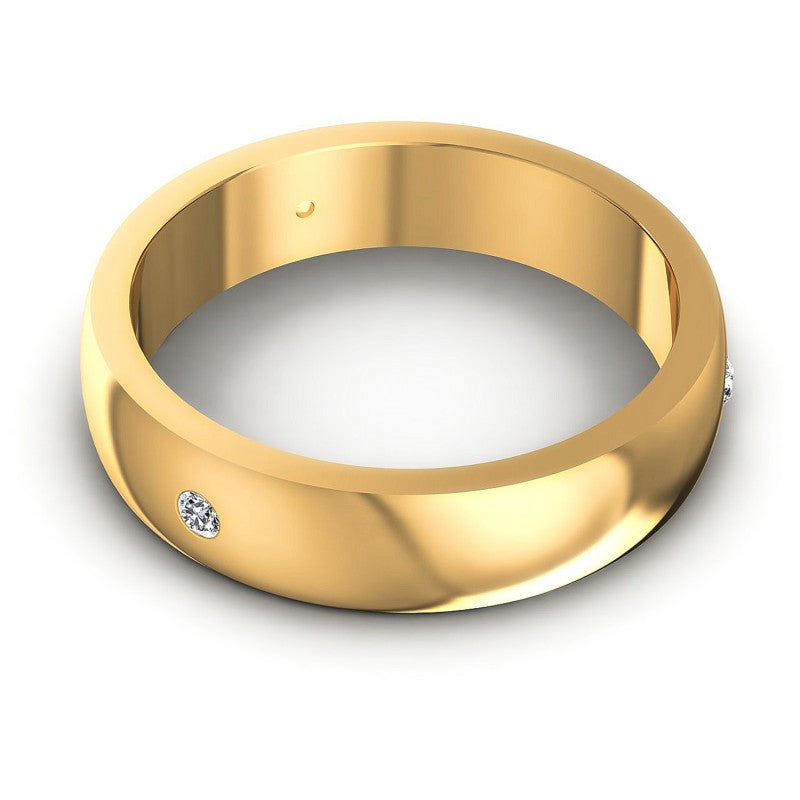 Round Cut Diamonds Wedding Band in 14KT Rose Gold