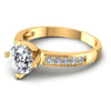 Round Cut Diamonds Engagement Ring in 14KT Rose Gold