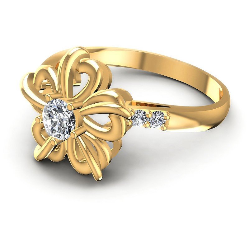Round Cut Diamonds Fashion Ring in 14KT Rose Gold