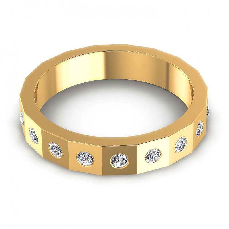 Round Cut Diamonds Eternity Ring in 14KT Rose Gold