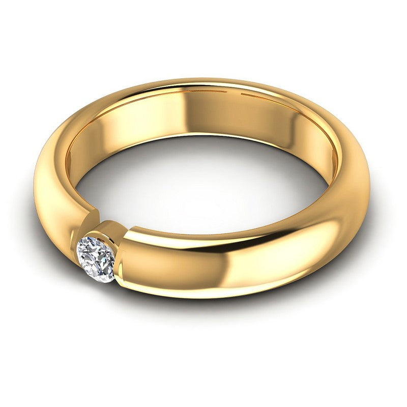 Round Cut Diamonds Mens Ring in 14KT Rose Gold