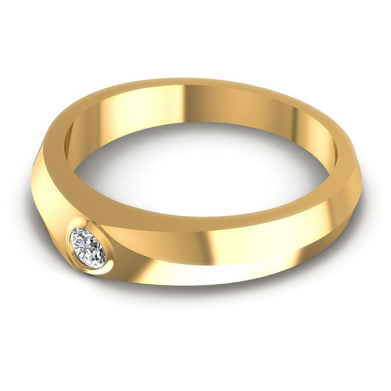 Round Cut Diamonds Mens Ring in 14KT Rose Gold