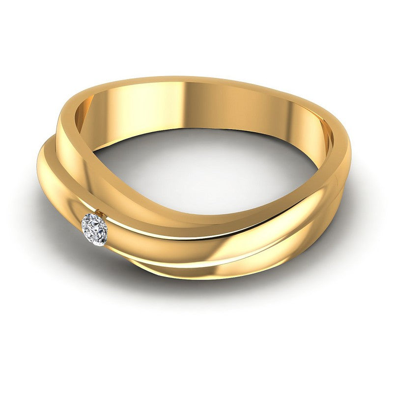 Round Cut Diamonds Mens Ring in 14KT Rose Gold