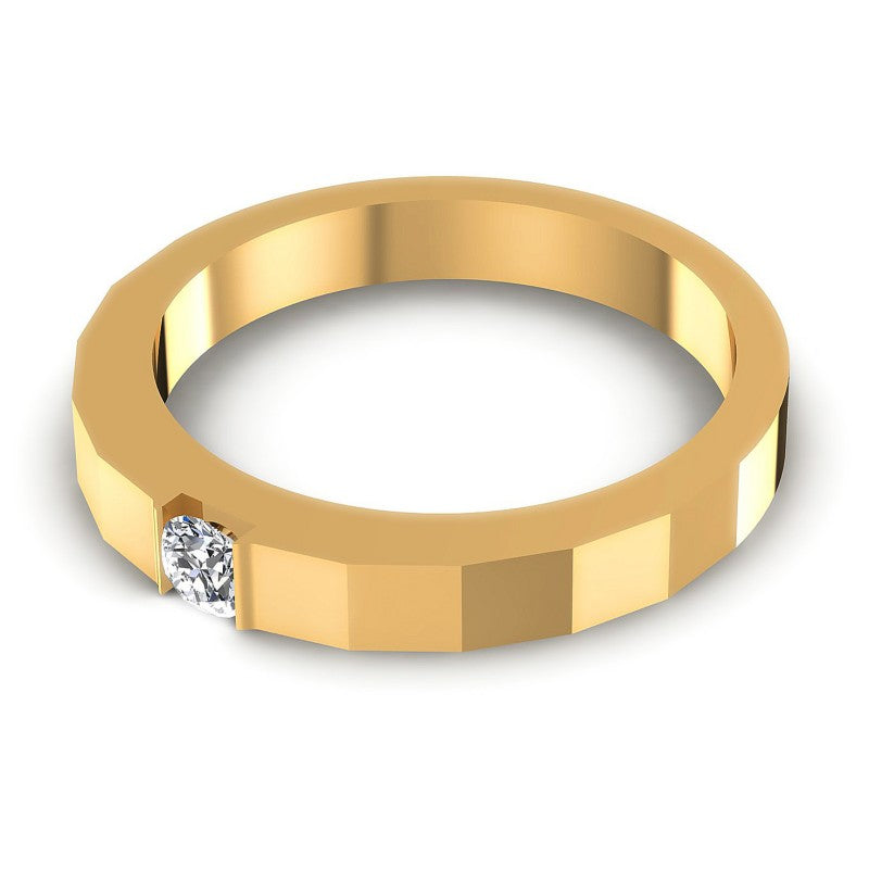 Round Cut Diamonds Mens Ring in 14KT Rose Gold