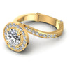 Round Diamonds 1.00CT Halo Ring in 14KT Rose Gold