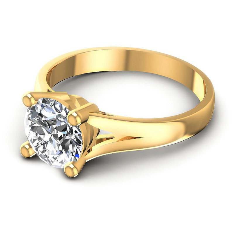 Round Diamonds 0.35CT Solitaire Ring in 14KT Rose Gold