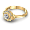 Round Diamonds 0.45CT Halo Ring in 14KT Rose Gold