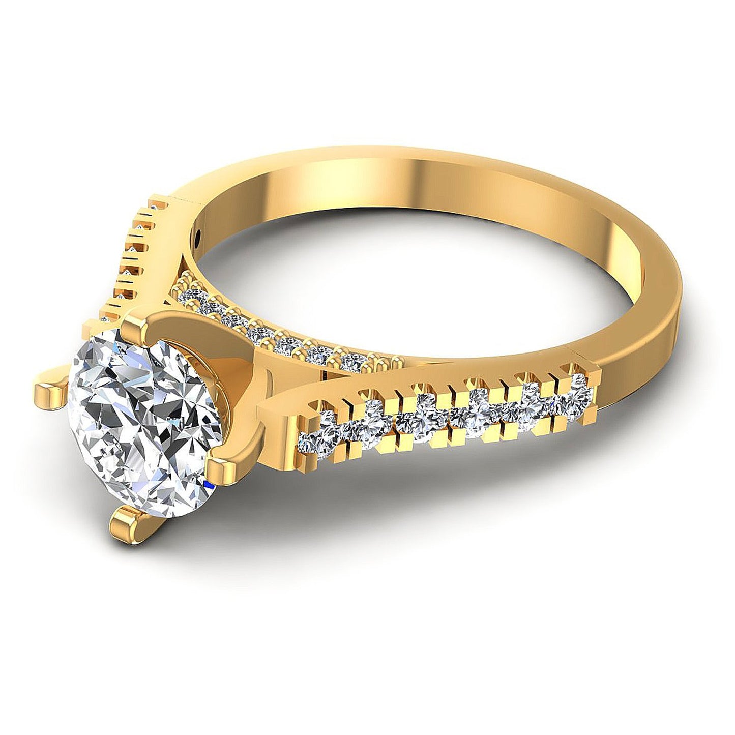 0.75CT Round Cut Diamonds Engagement Rings