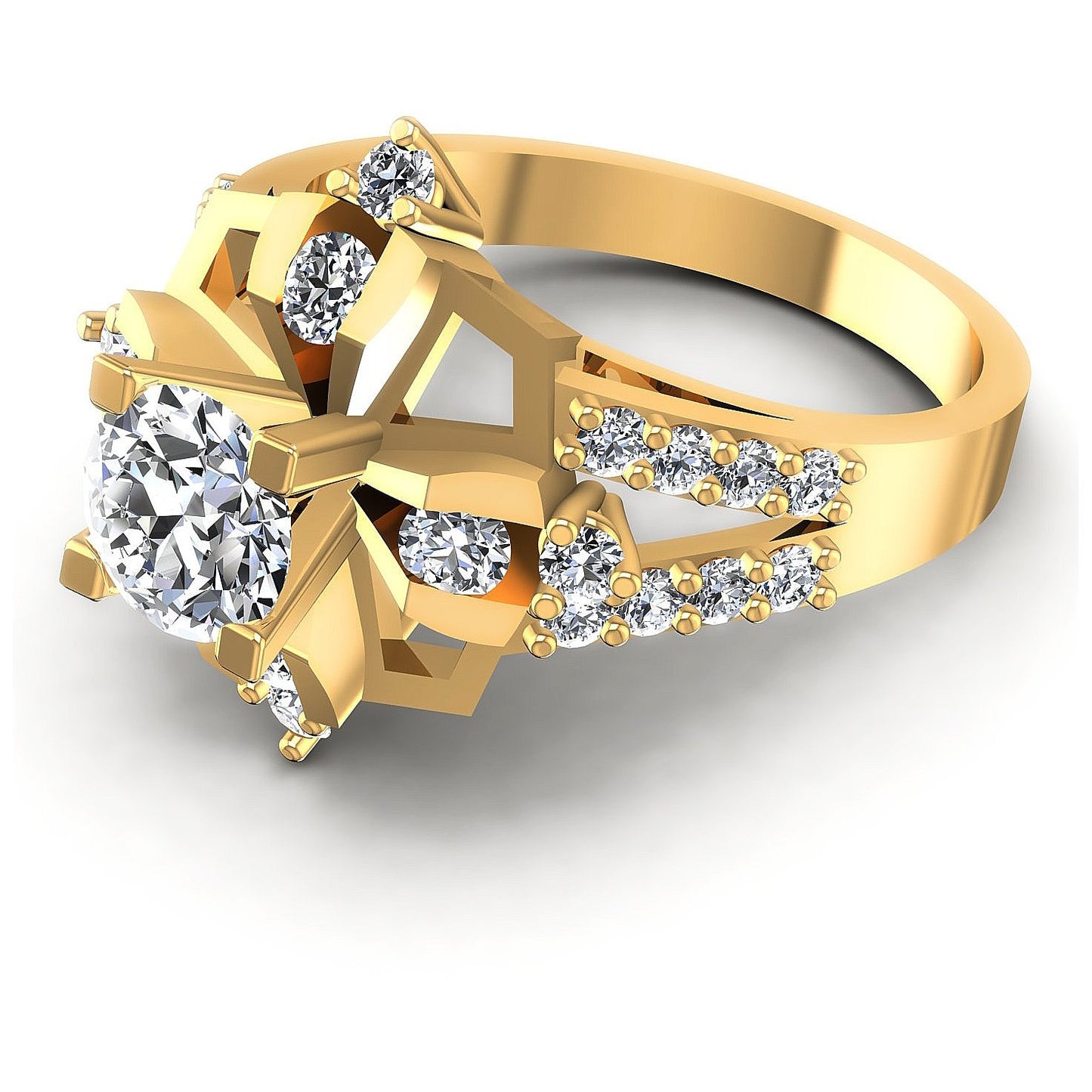 1.00CT Round Cut Diamonds Engagement Rings