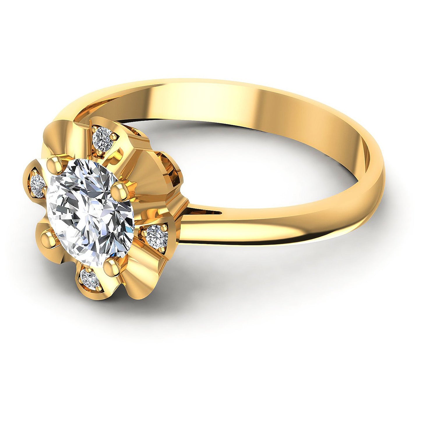 0.40CT Round Cut Diamonds Engagement Rings