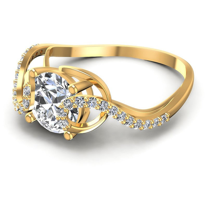 Round Diamonds 0.55CT Engagement Ring in 14KT Rose Gold